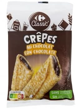 Crepes rellenos de chocolate Carrefour Classic' 256 g.