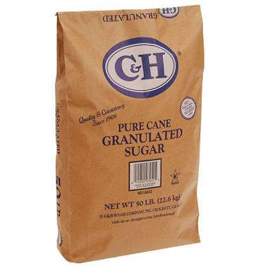 C&H- Granulated Sugar - 50 lb Bag (1 Unit per Case)