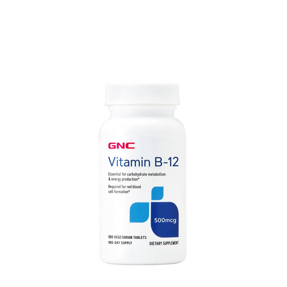 GNC Vitamin B-12 500 Vegetarian Tablets (100 ct)