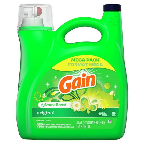 Gain Aroma Boost Original Scent Liquid Laundry Detergent (4.55 L)