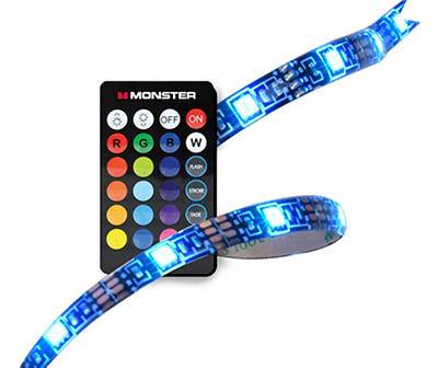 LED Strip Light With Remote, (6')