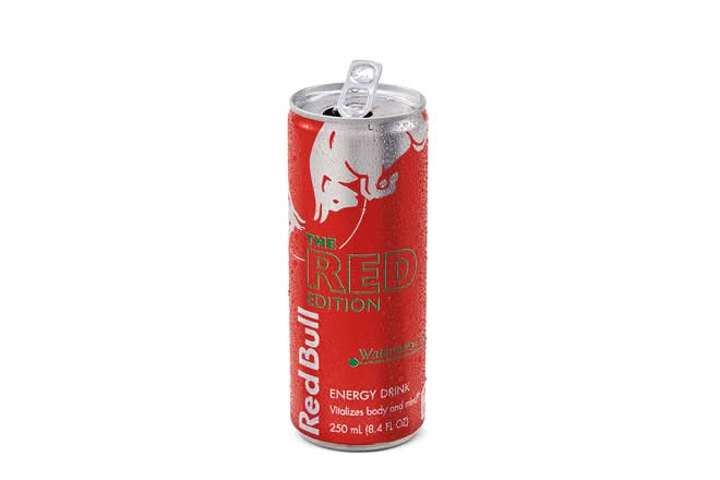 Watermelon Red Bull Can