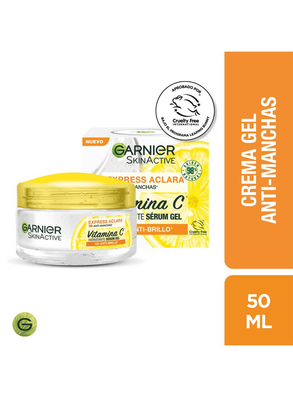 Garnier crema gel hidratante express aclara (pote 50 ml)