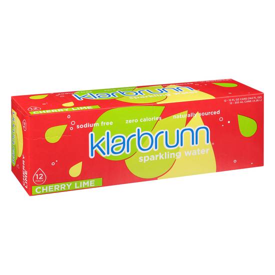 Klarbrunn Cherry Lime Sparkling Water (12 ct, 12 fl oz)
