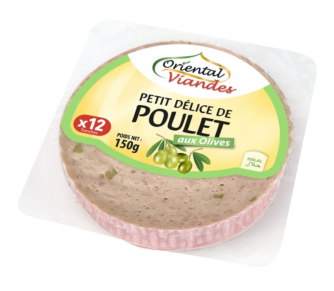 Oriental Viandes - Le petit délice de poulet aux olives halal (150g)