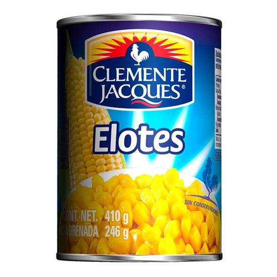 Clemente jacques granos de elote dorados en lata  (lata 410 g)