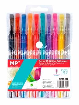 Bolígrafos purpurina 10 colores