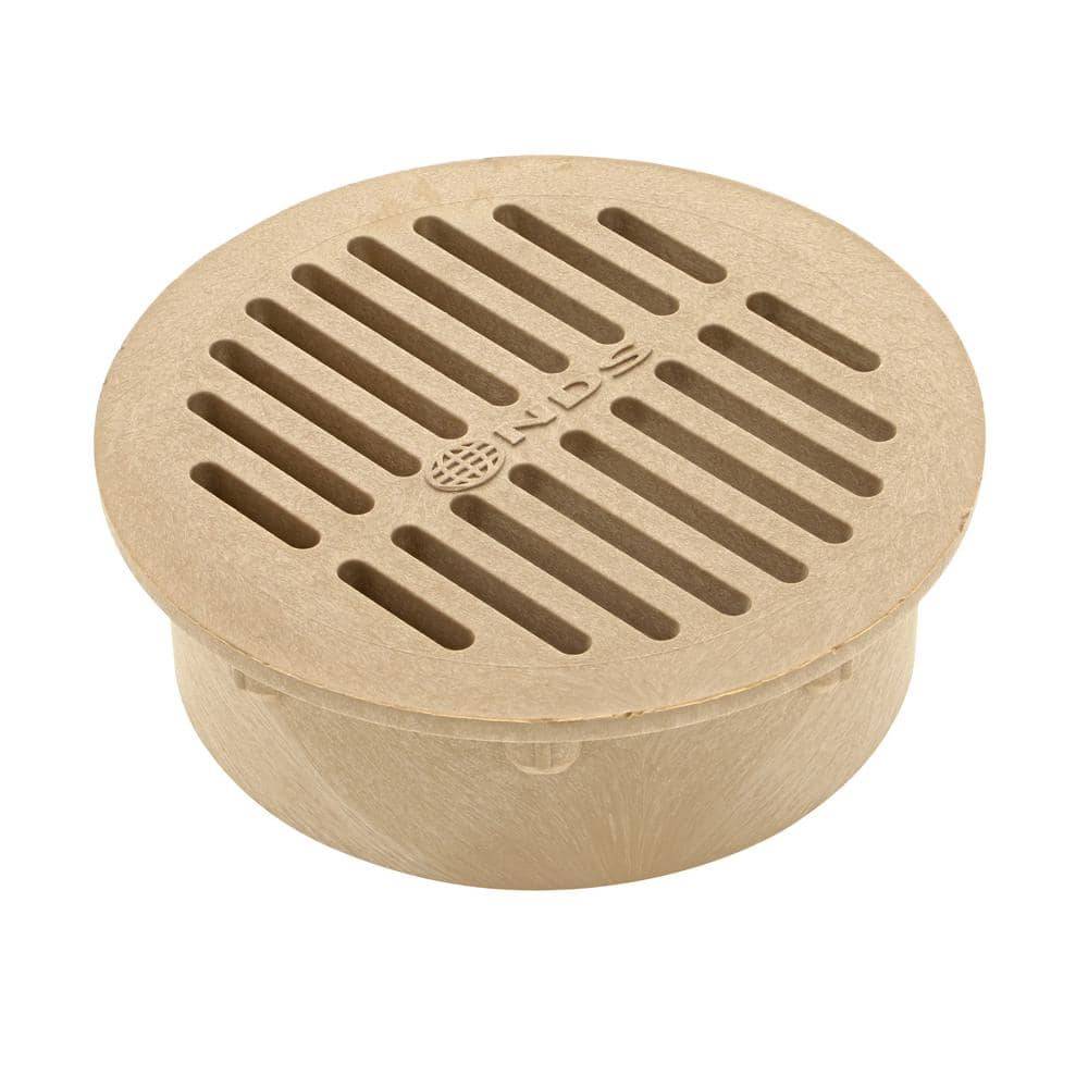 Nds 6 In. Round Drain Grate, Sand