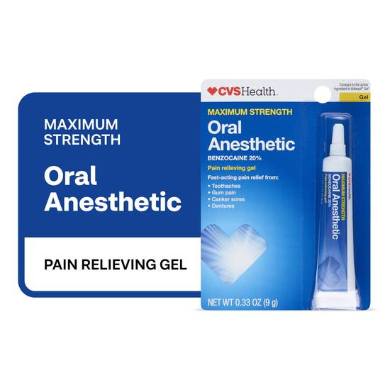CVS Health Oral Anesthetic, Benzocaine 20% Maximum Strength Pain Relieving Gel