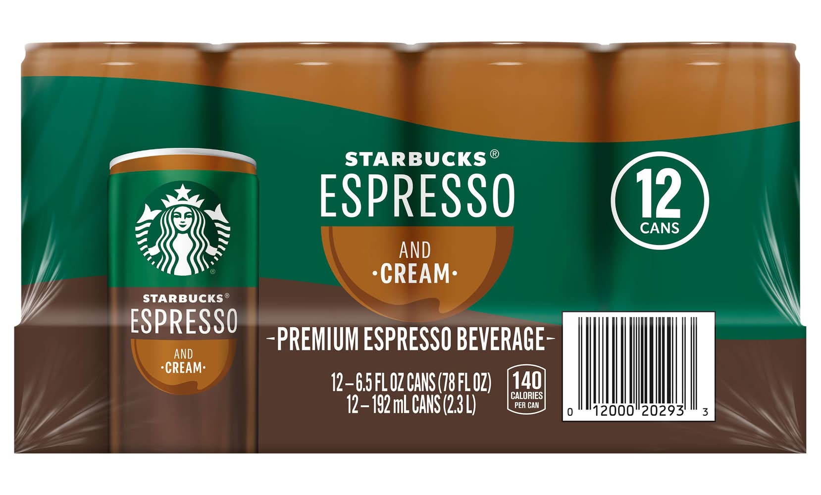 Starbucks Premium Espresso & Cream Beverage (12 x 6.5 fl oz)