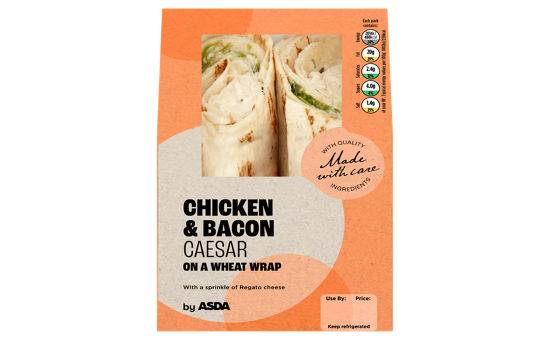 Asda Chicken & Bacon Caesar on a Wheat Wrap