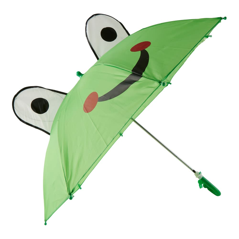 3D Animal Umbrella With Whistle, OSFM, Green