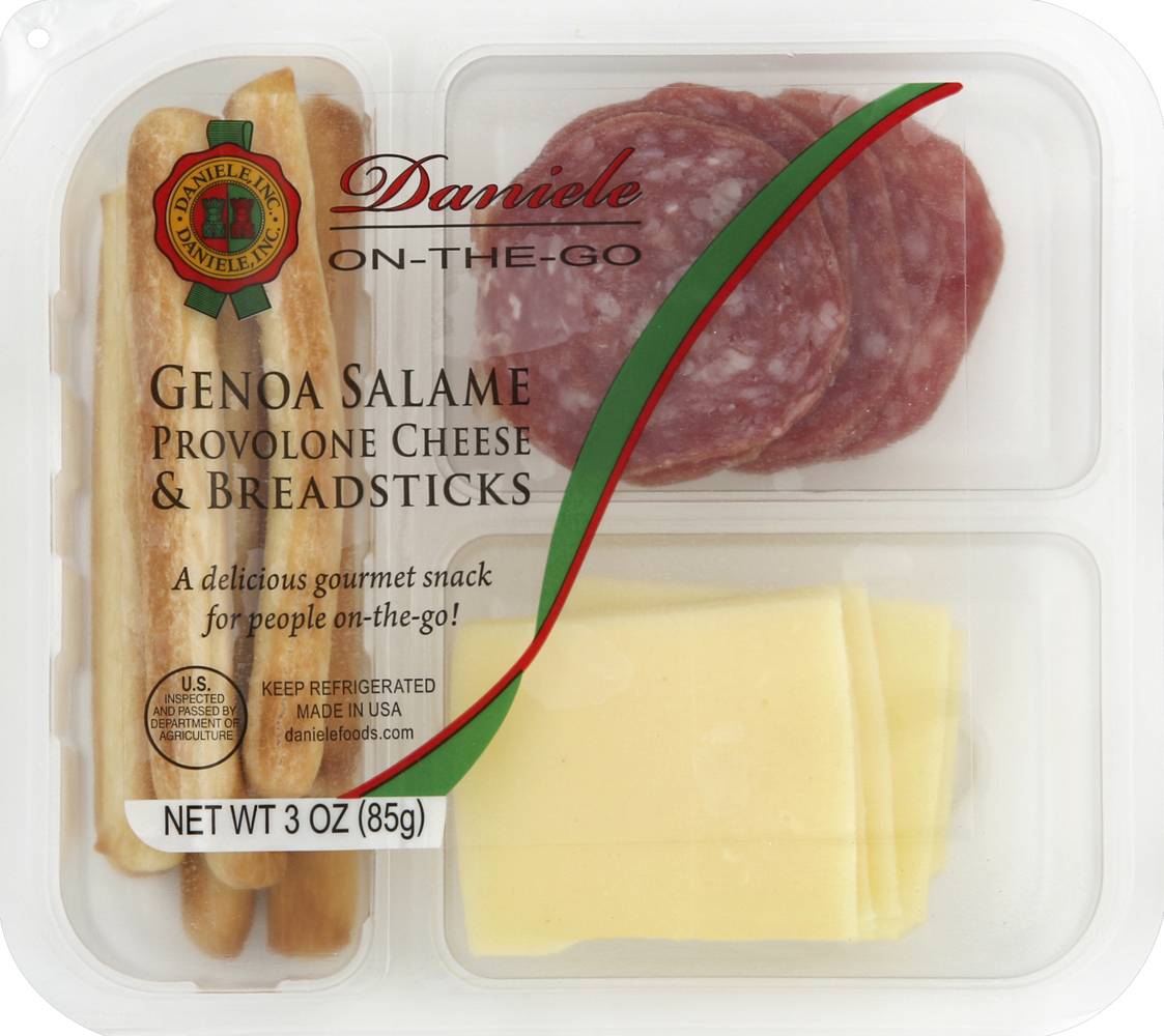 Daniele On the Go Genoa Salami Provolone Cheese and Breadsticks (3 oz)