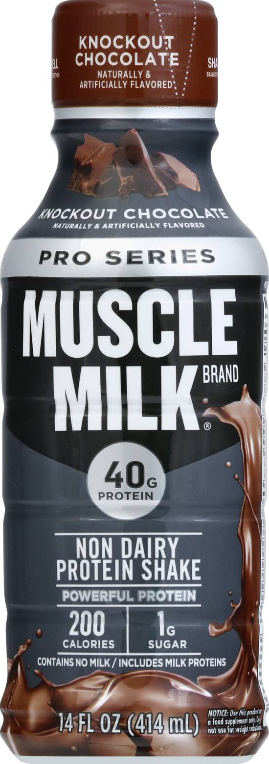 Muscle Milk Non-Dairy Protein Shake (14 fl oz) (knockout chocolate)