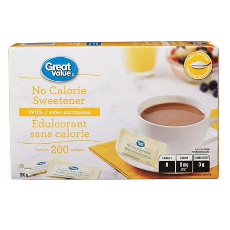 Great Value No Calorie Sweetener (200 x 1 g)