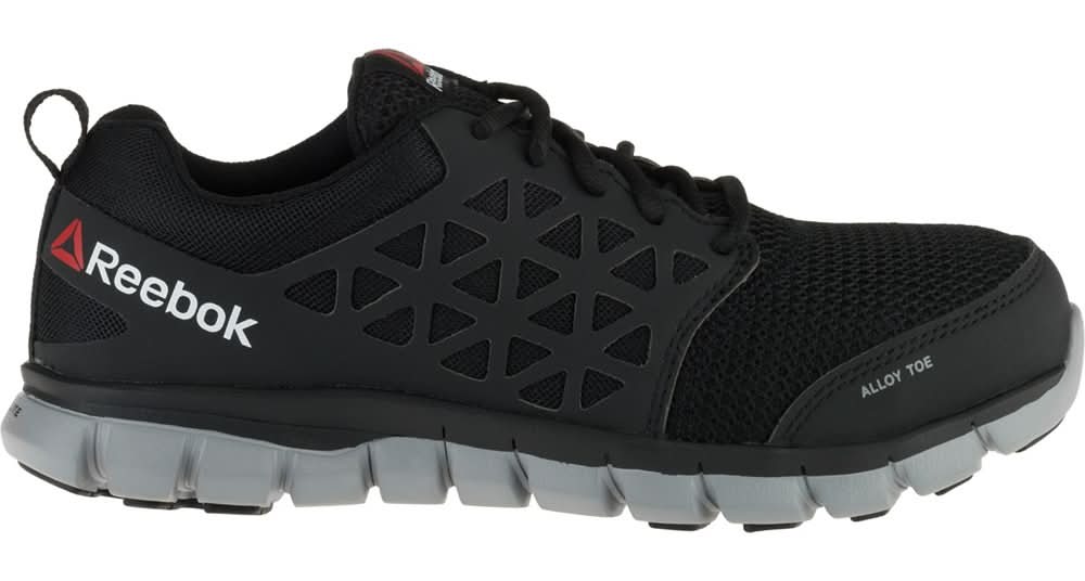 Reebok Men's Sublite Cushion EH Alloy Toe Lace Up Work Shoes, Black, 10