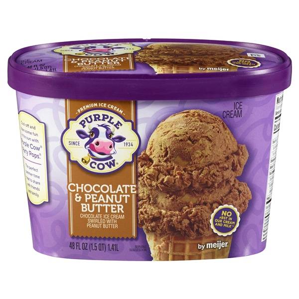 Purple Cow Chocolate & Peanut Butter Ice Cream (1.5 qt)
