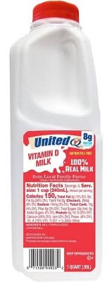 United Dairy Vitamin D 100% Real Milk (1 qt)