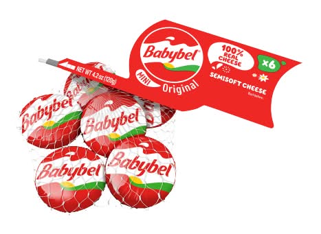 Babybel Original Mini Semisoft Cheese Chunks (6 x 0.7 oz)