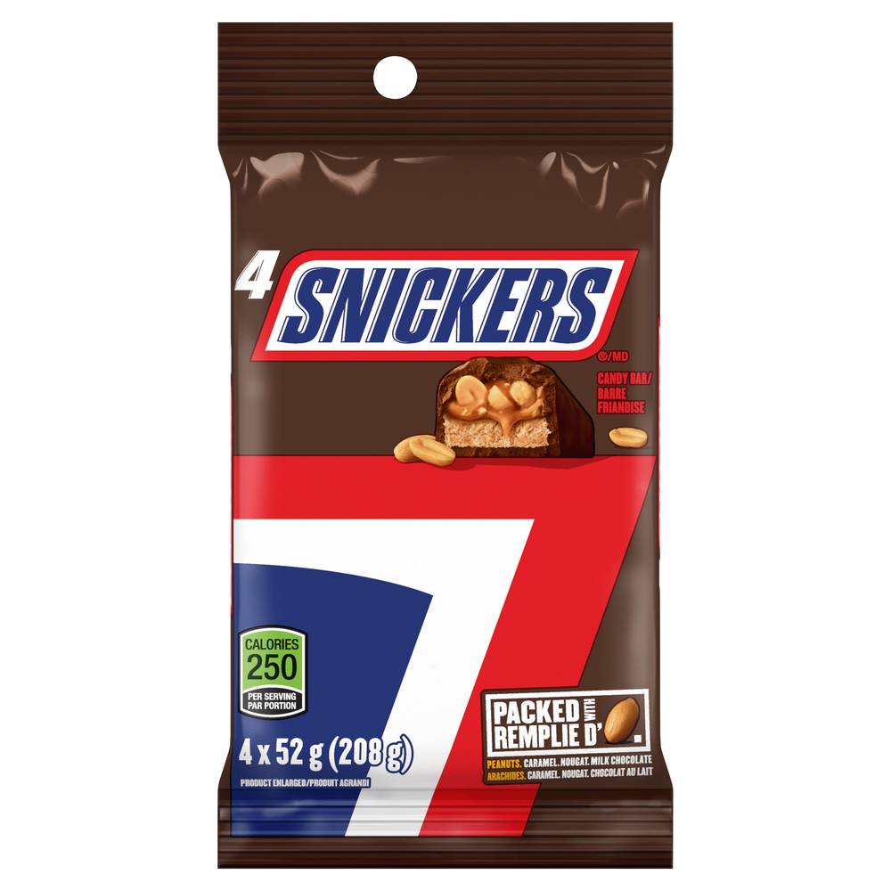 Snickers Chocolate Candy Bars (4 x 52 g)