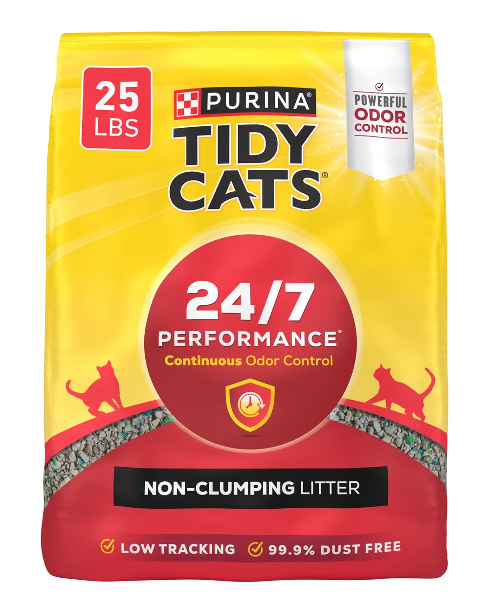 Purina Tidy Cats 24/7 Performance Non Clumping Clay Cat Litter (25 lbs)