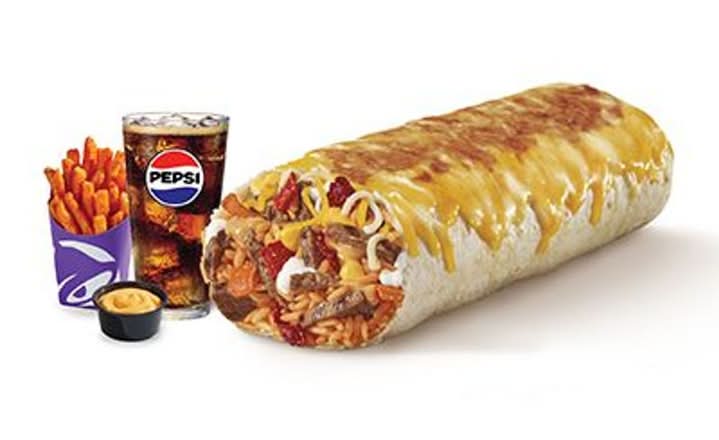 Steak Grilled Cheesy Burrito Combo