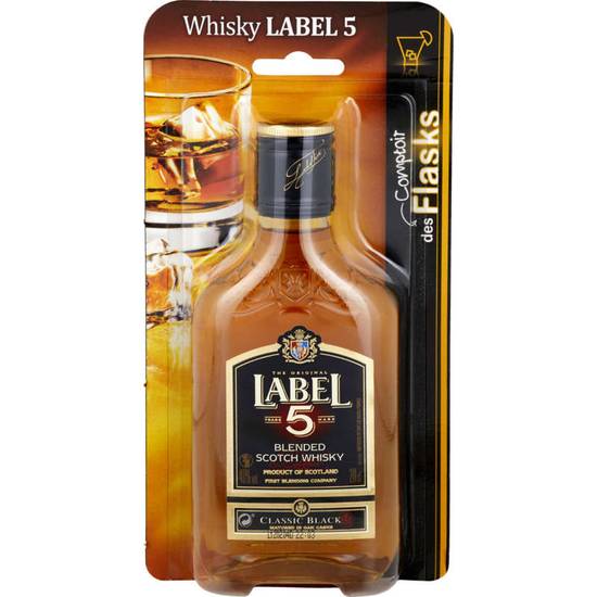 Label 5 flask whisky label5 40d 20cl 20 cl