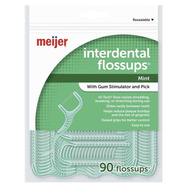 Meijer Mint Interdental Flossups With Gum Stimulator and Pick (90 ct)