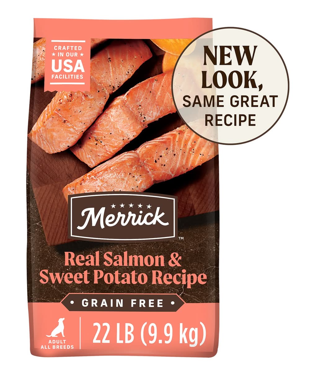 Merrick® Grain Free® Adult Dry Dog Food - Natural, Salmon & Sweet Potato (Flavor: Salmon, Size: 22 Lb)