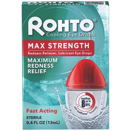 Rohto Max Strength Redness Relief Eye Drops - 0.4 fl oz
