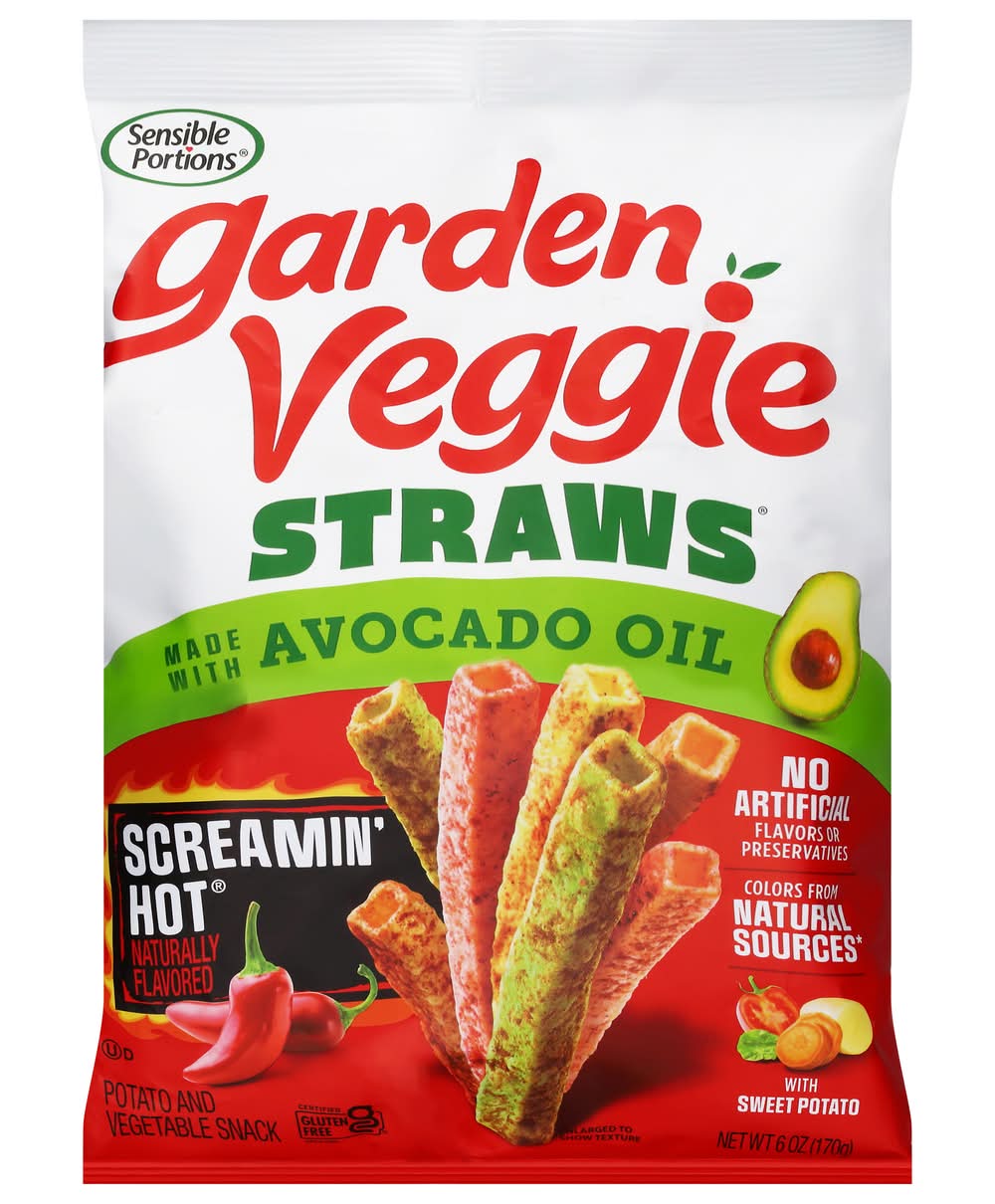 Sensible Portions Garden Veggie Potato Snack Straws, Screamin' Hot (6 oz)