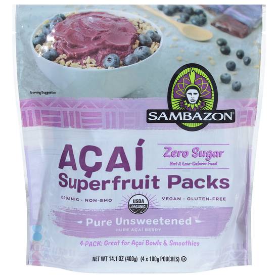 Sambazon Unsweetened Acai Superfruit packs (14.1 oz)