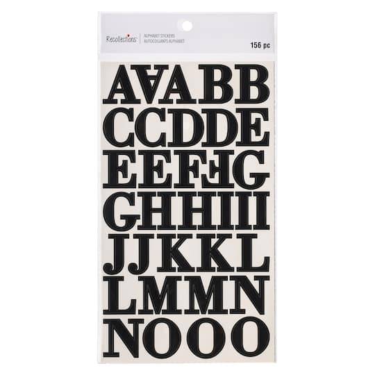 Black Serif Alphabet Stickers By Recollections