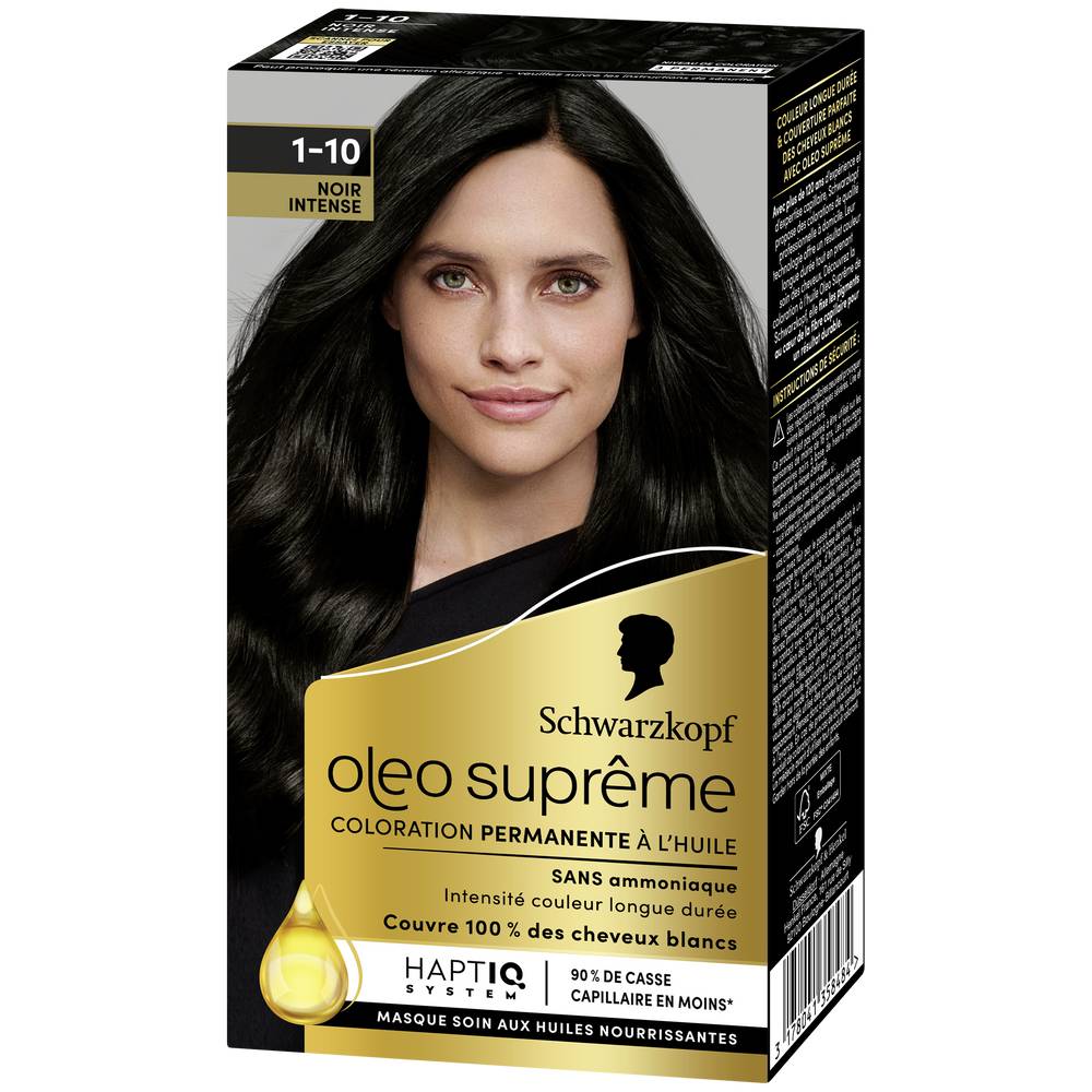 Schwarzkopf - Oleo suprême coloration permanente à l'huile (1-10 noir intense)