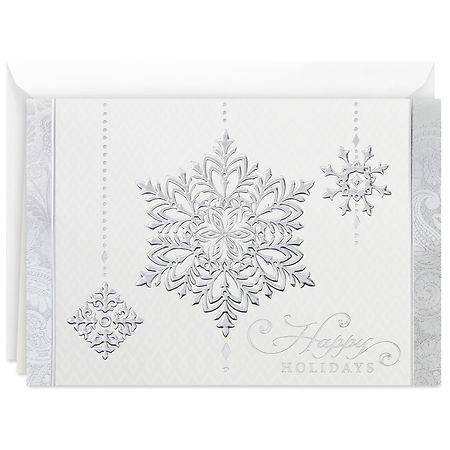 Hallmark Boxed Christmas Cards Silver Snowflakes B37 (40 ct)