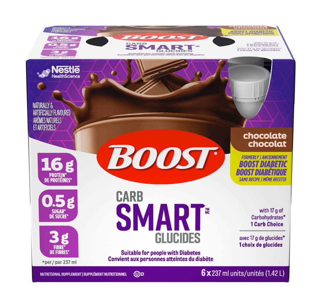 Boost Diabetic Chocolate Nutritional Supplement Drink (6 x 237 ml)