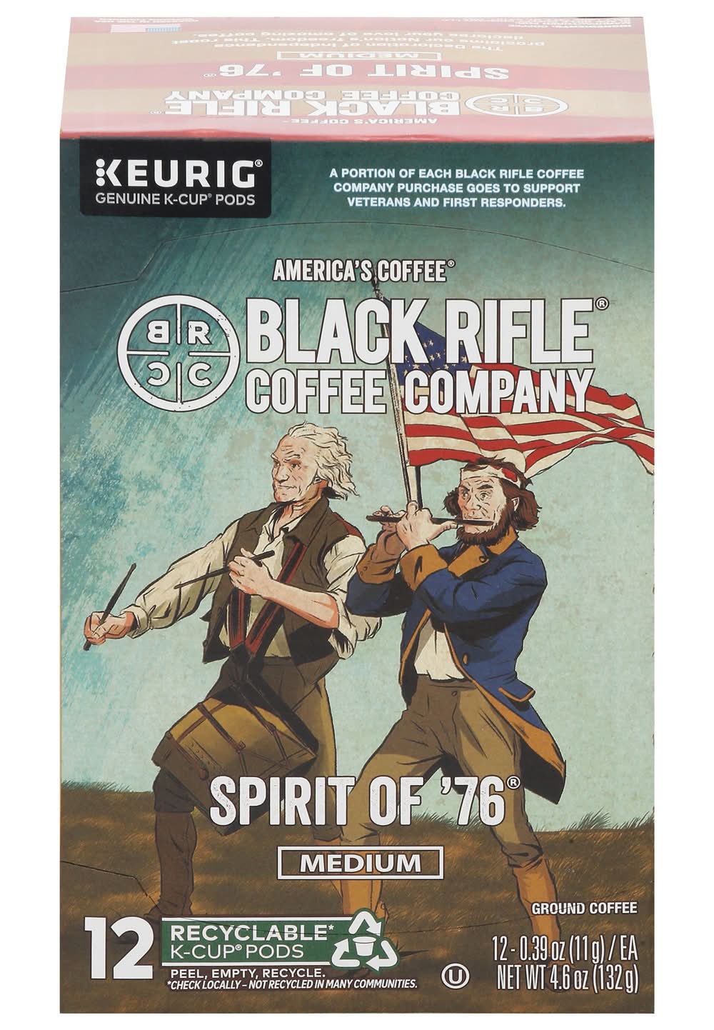 Black Rifle Coffee Company Spirit Of '76 Medium Roast Coffee K-Cup Pods (4.68 oz, 12 ct)