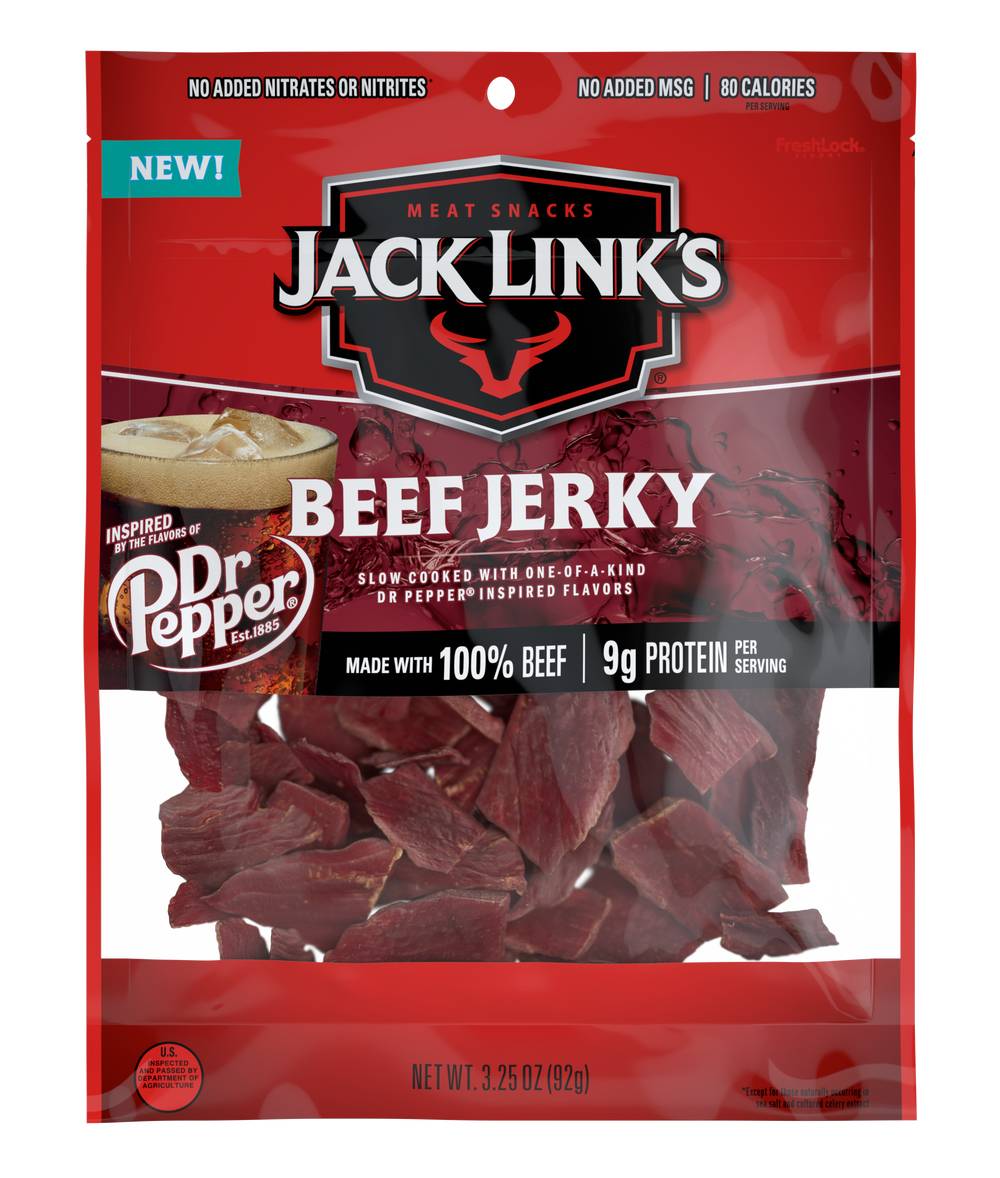 Jack Link's Beef Jerky Meat Snacks, Dr. Pepper (3.25 oz)