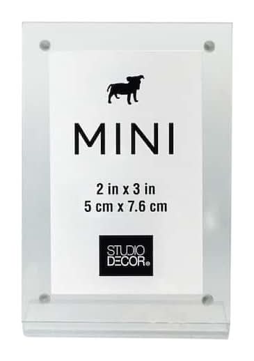 Studio Decor Slanted Mini Frame, 2x3 in, Clear