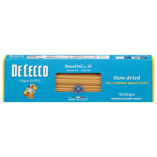 De Cecco Bucatini No.15 Slow Dried Pasta