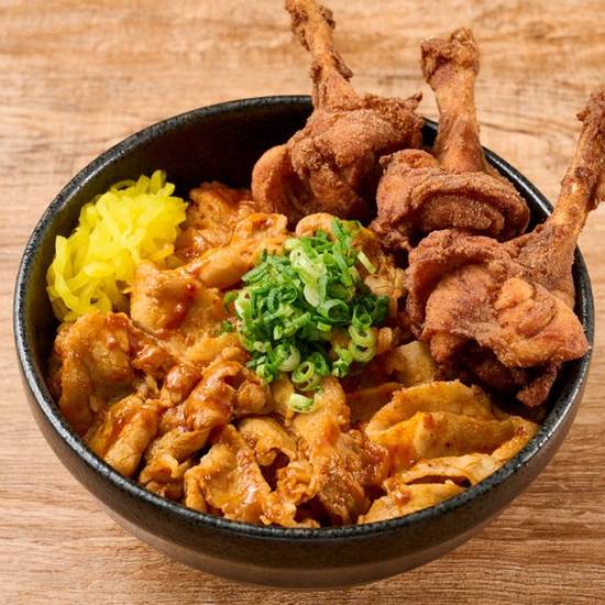 赤辛ガッツ・チューリップから揚げ丼（並盛）