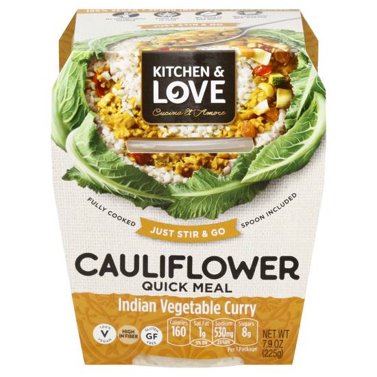 Kitchen & Love Cauliflower Quick Meal Indian Vegetable Curry