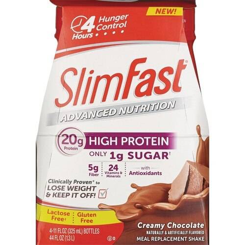 Slimfast Advanced Nutrition Meal Replacement, Creamy Chocolate, 4 PK