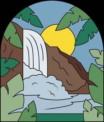 Mini Waterfall Arch Canvas Painting Kit By Craft Smart