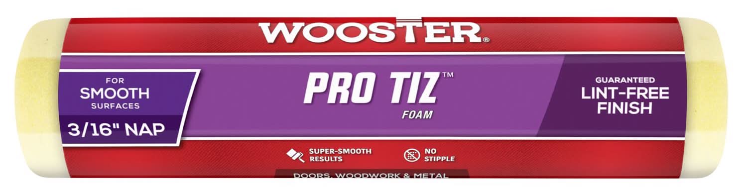 Wooster Pro Tiz Foam 9 In. W X 3/16 In. Regular Paint Roller Cover 1 Pk