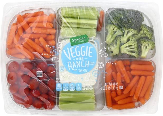 Order Signature Farms · Veggie with Ranch Dip Tray (40 oz) food online from Safeway store, Eureka on bringmethat.com