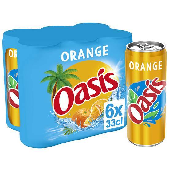 Oasis - Boisson aux fruits, orange (6 x 330ml)