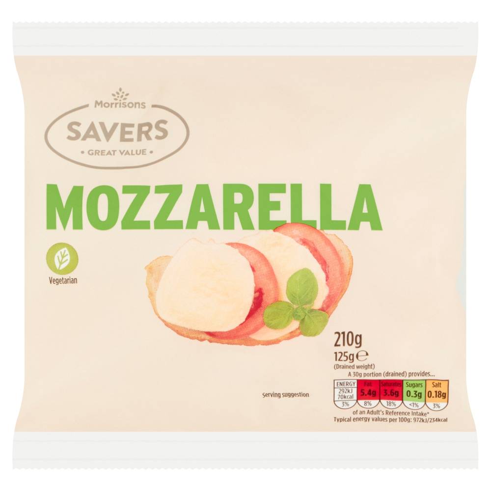 MORRISONS SAVERS MOZZARELLA 125G