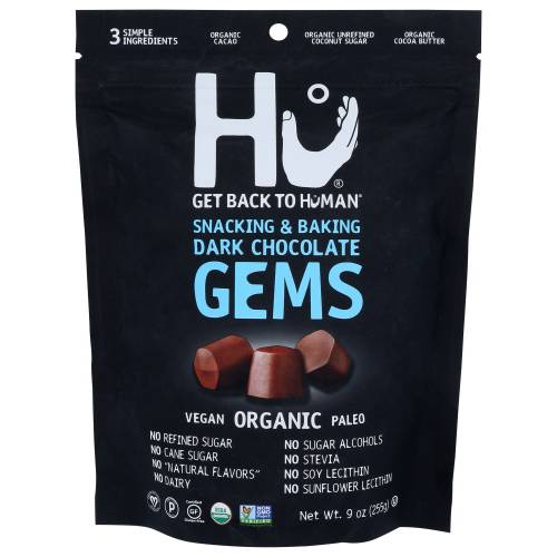 Hu Organic Snacking & Baking  Dark Chocolate Gems