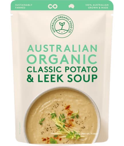 Australian Organic Food Co Potato & Leek Soup Pouch (330g)